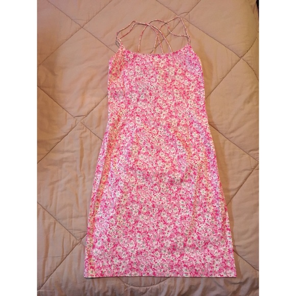 ralph lauren pink floral dress